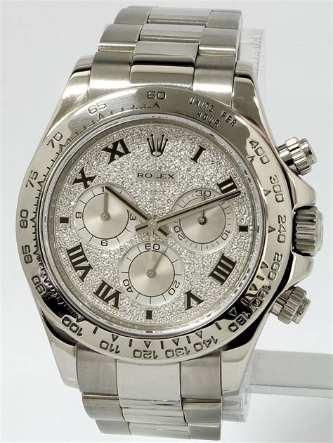 rolex daytona white gold diamonds